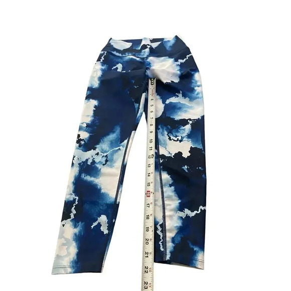 Sage Collective Blue Tie Dye Straight Leg Cropped Legging Size Medium - Picture 5 of 7